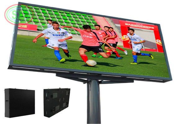 Bảng quảng cáo led P8 ngoài trời lớn với cột tủ sắt 1024 * 1024mm