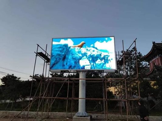 Cho thuê quảng cáo Màn hình LED cho tủ Outdoo P6 960X960 Bảng quảng cáo có khung nhôm ， tốc độ làm mới 1920hz ， 6500 cd