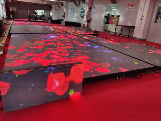 Giá tốt Nội thất ngoài trời P4.81 Full Color LED sàn nhảy bảng 1000x500mm 3 năm bảo hành trực tuyến