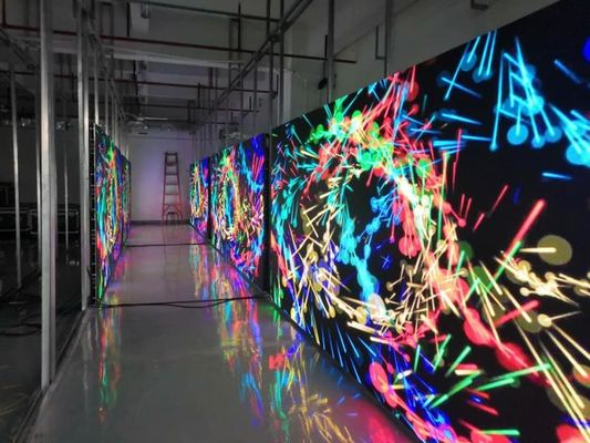 Vật liệu nhựa Ultra-mỏng Full Color màn hình LED bức tường video trong suốt được trang bị SMD2121 đèn LED