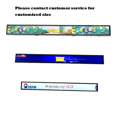 Màn hình kệ COB có kích thước điểm ảnh nhỏ P1.87, được sử dụng trong siêu thị/câu lạc bộ/cửa hàng, Dải LED hiển thị trên kệ trong nhà