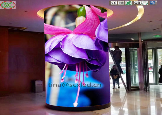 Giá tốt Indoor 360 độ Đàn chiếu LED trụ ngoài trời Cột đường cong màn hình quảng cáo bảng quảng cáo trực tuyến