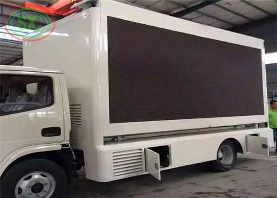Ba mặt bên ngoài xe kéo LED biển báo màn hình LED bảo trì phía trước màn hình LED