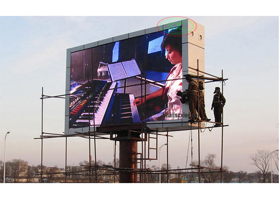 Big Outdoor Full Color Double Sides P10 Quảng cáo LED bảng quảng cáo với cấu trúc thép