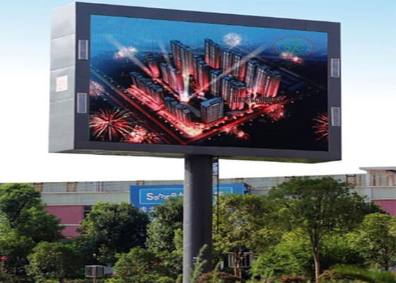 Big Outdoor Full Color Double Sides P10 Quảng cáo LED bảng quảng cáo với cấu trúc thép
