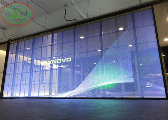 Giá tốt Màn hình LED minh bạch năng lượng xanh G3.91-7.82 1000 * 500mm cho màn trình diễn rèm trực tuyến