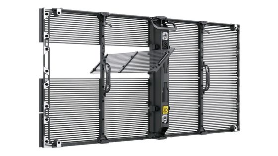 Màn hình LED trong nhà trong suốt P3.9-7.8 Full Color SMD Curved Led Video Wall Glass For Showcase