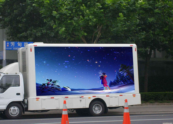 IP65 Video Digital Truck gắn màn hình LED đầy màu sắc 10mm Pixel Pitch