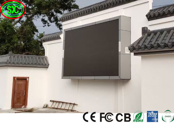 P6 Bên ngoài màn hình hiển thị LED đầy màu sắc tùy chỉnh cài đặt dễ dàng tường video quảng cáo thương mại lớn