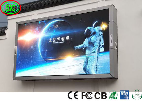 P6 Bên ngoài màn hình hiển thị LED đầy màu sắc tùy chỉnh cài đặt dễ dàng tường video quảng cáo thương mại lớn