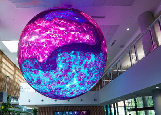 360° Bên ngoài Full Color Column Sphere LED Display Màn hình xây dựng Billboard