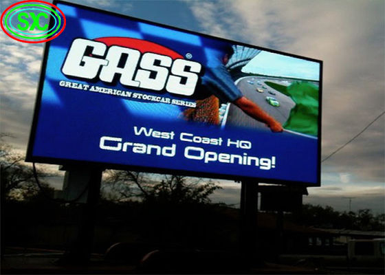 P10 ngoài trời đầy màu sắc chống nước LED Billboard 10mm Pitch 5000cd / M2 Độ sáng cao