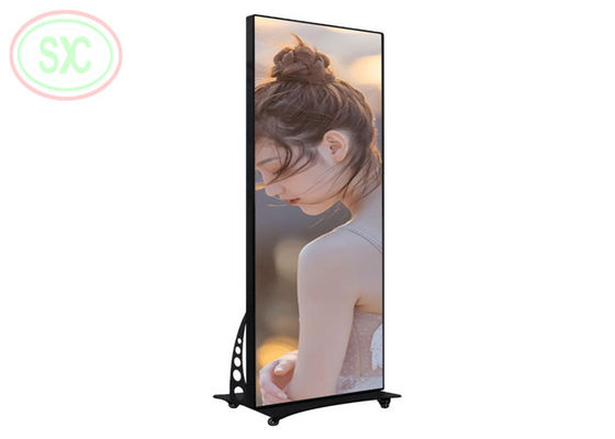P1.86 RGB Color LED Floor Standing Poster Display cho siêu thị, khách sạn và nhà hàng
