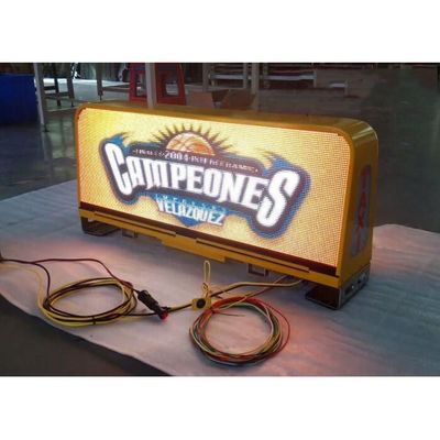 Ngoài trời Full Color P5 LED Display Xe mái quảng cáo biển báo Double Side Taxi Top