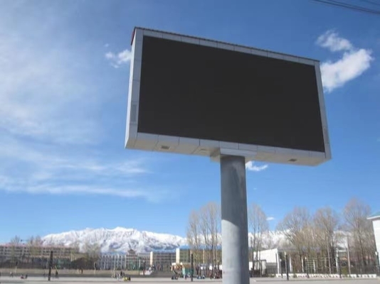 Độ sáng cao Màn hình LED video đầy đủ màu sắc P10 Màn hình hiển thị LED ngoài trời 960x960mm Lắp đặt cực cố định