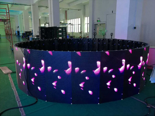 P3.91 Mô-đun mềm thông minh Tường video Led cong cho trong nhà
