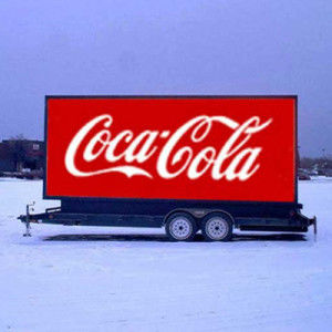 P6 Full Color Van ngoài trời xe tải di động quảng cáo LED hiển thị LED trailer video panel