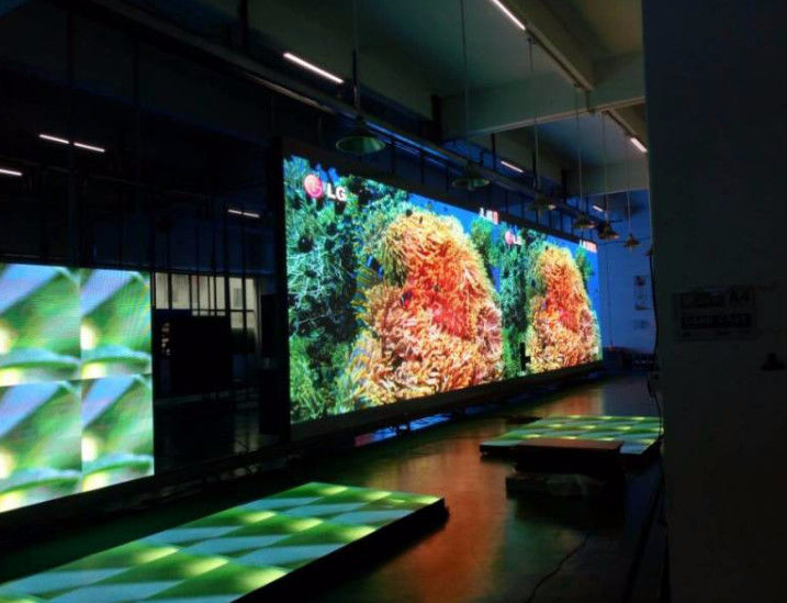 Sàn nhảy LED P1.25 trong nhà tương tác di động hiệu ứng 3D 25600 pixel	sàn nhảy led di động