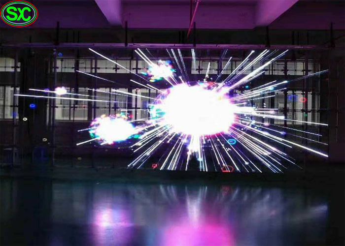 Màn hình kính dẫn P3.91 Độ nét cao ngoài trời RGB Video trong suốt Màn hình kính dẫn đầu