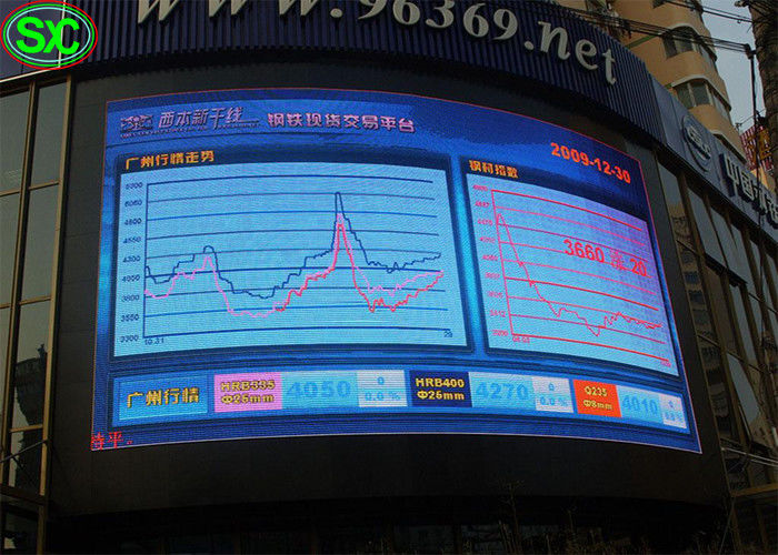 Màn hình LED hình trụ đường cong chống nước SMD P10 Màn hình LED 360 độ