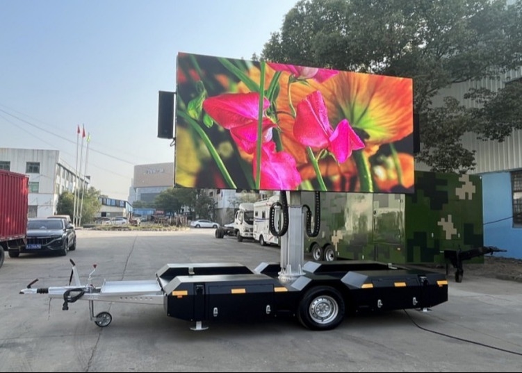 Quảng cáo trên đường đi P3 Đèn hiển thị LED xe tải di động với cài đặt trên xe tải và tần số làm mới cao