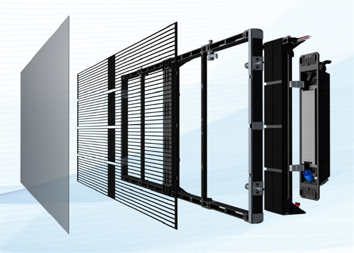 Tủ sắt nội thất quảng cáo màu đầy đủ màn hình lưới LED với bảo hành 3 năm