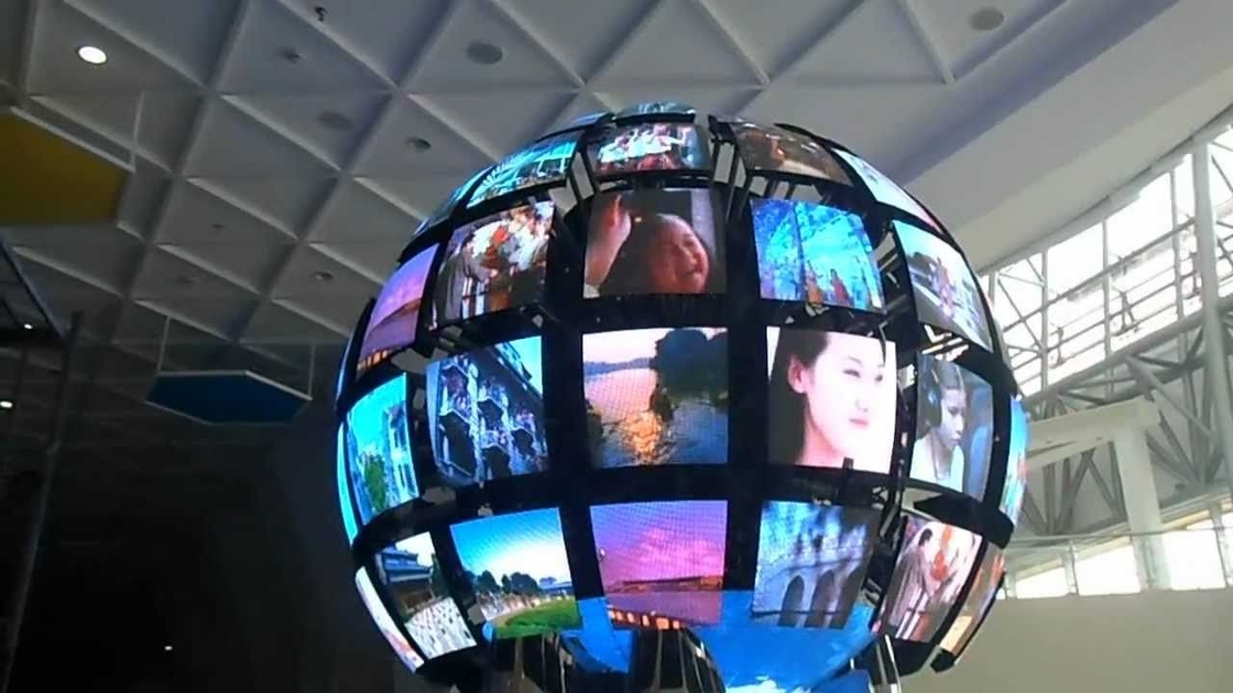 Màn hình hiển thị video / văn bản / hình ảnh màn hình LED hình cầu với mô-đun phương pháp bảo trì dịch vụ trước Kích thước 320 * 160mm