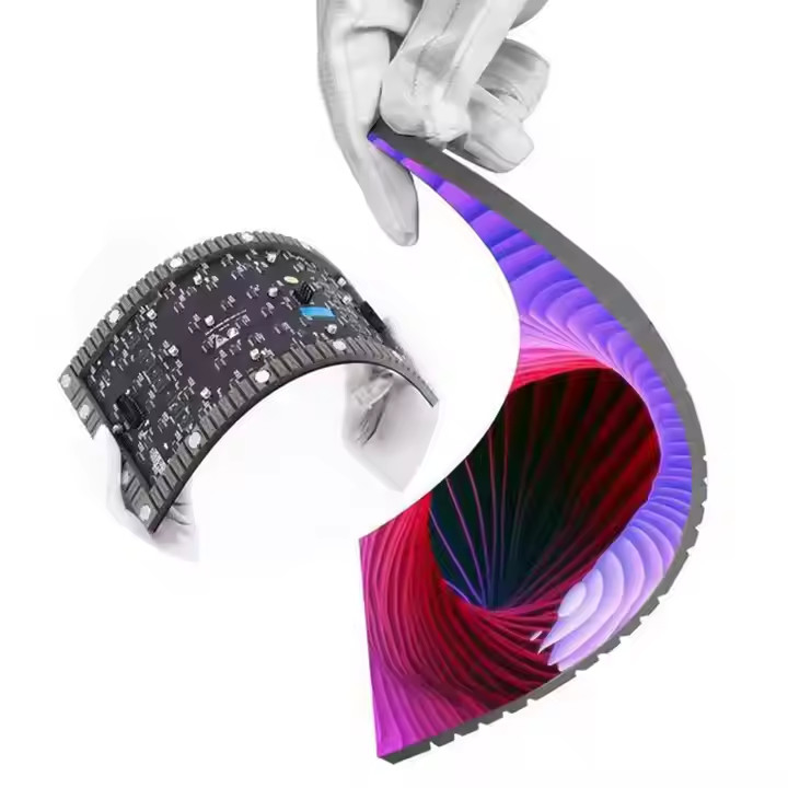 P4 Curving LED Video Screen Curtain Flexible Led Display Module đầy đủ màu sắc
