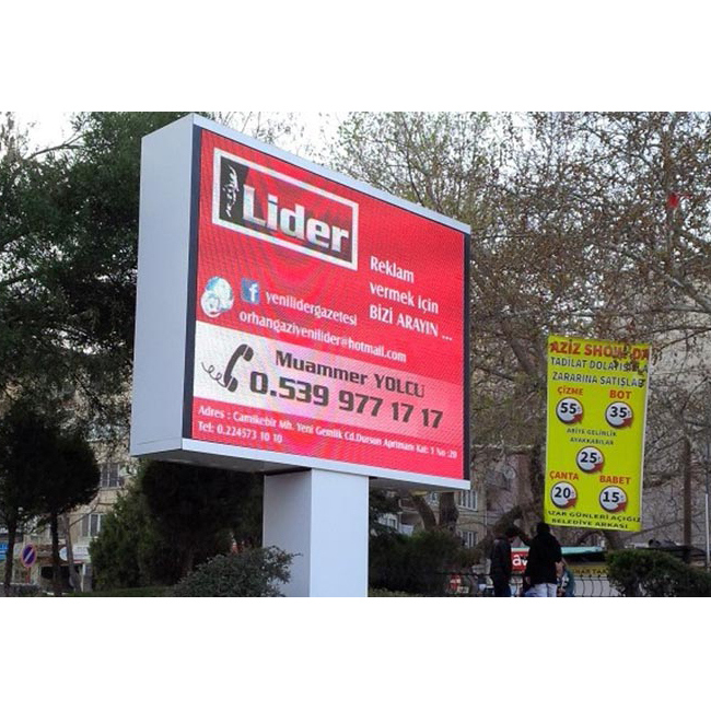 Màn hình LED màu đầy đủ ngoài trời chống nước cho quảng cáo bên đường Đèn LED SMD P8 độ sáng cao