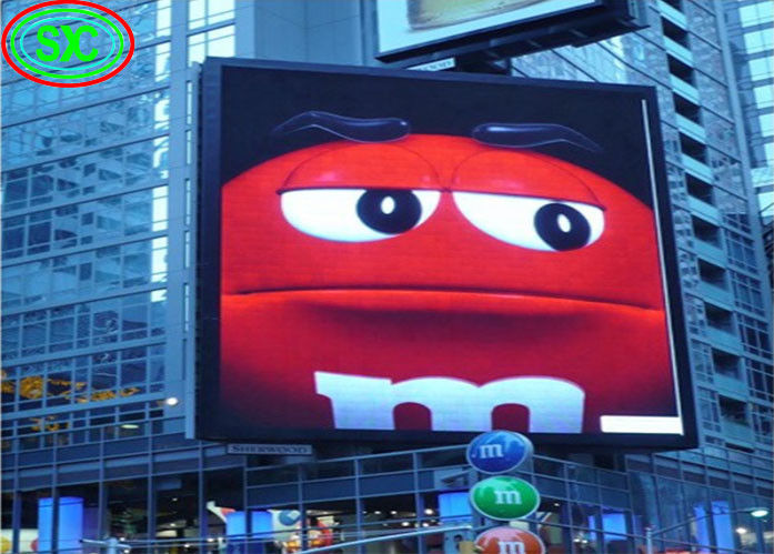 P10 Màn hình LED ngoài trời chống nước màu đầy đủ Kháng gió High Definition No Drag Shadow LED Display