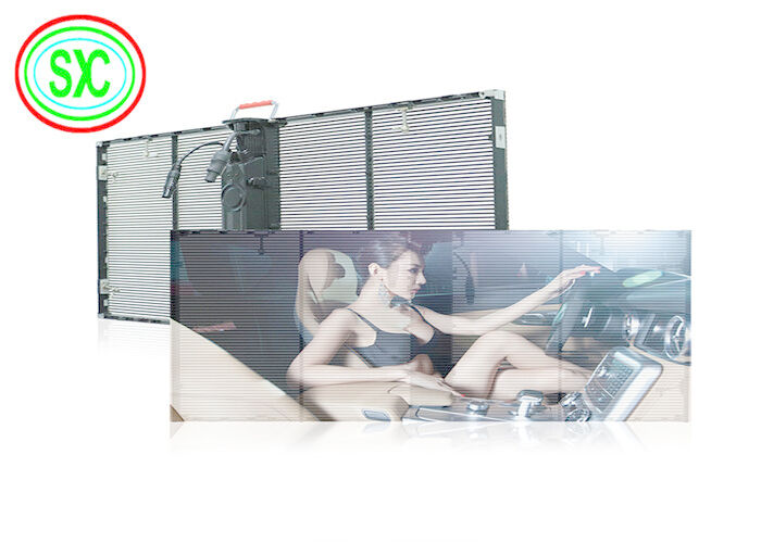 HD Full Color Video quảng cáo màn hình LED G3.91-7.82 cửa sổ trong nhà kính hiển thị LED trong suốt