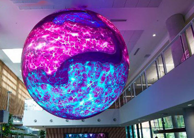360° Bên ngoài Full Color Column Sphere LED Display Màn hình xây dựng Billboard