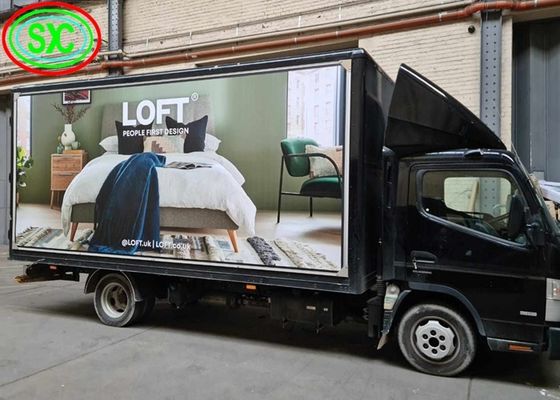 Màn hình quảng cáo ngoài trời chống nước LED Truck hiển thị P6 độ sáng cao Epistar Chip