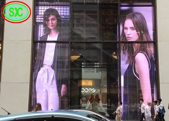 Màn hình LED xuyên suốt chống nước với vật liệu tủ nhôm và chống nước IP43