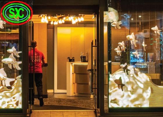 Giá tốt G3.91-7.82 Màn hình LED trong suốt, chống nước IP43 và tủ nhẹ để dễ dàng lắp đặt trực tuyến