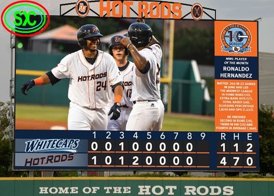 P10mm 1R1G1B Bảng ghi bàn ngoài trời đầy màu sắc Màn hình LED cho quảng cáo