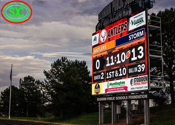 Tỷ lệ khung hình 60Hz Bảng bảng điểm LED sân vận động Đàn bằng thép cán lạnh cho xây dựng vượt trội