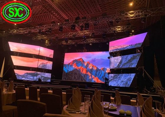 Giá tốt P3.91 Giá thuê RGB Hiển thị LED 6MM Độ dày, màn hình hiển thị lớn 500x500mm Tủ trực tuyến
