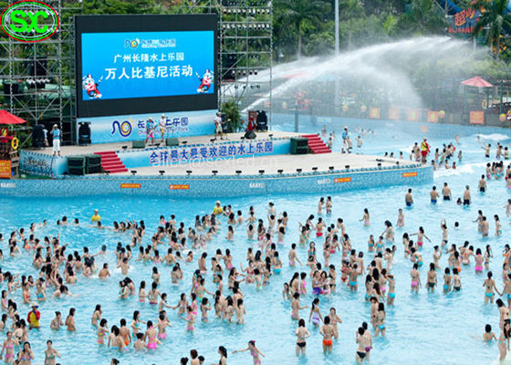 Màn hình LED ngoài trời P10mm RGB với IP65 Chống thấm nước trên hồ bơi IP65