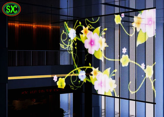 Giá tốt Shop Window Transparent LED Screen Digital Signage , TL10.42mm Led Glass Screen trực tuyến