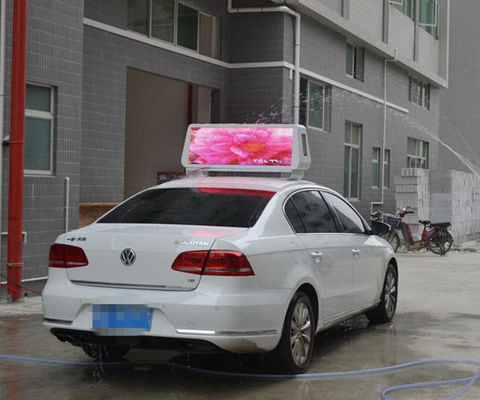 Giá tốt Màn hình LED trên nóc taxi ngoài trời P6.67 Độ sáng 1800mcd 3G WIFI RGB đúc nhôm hiển thị kỹ thuật số cửa sổ sau xe hơi trực tuyến