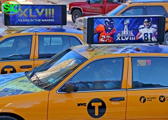 P5 Ngoài trời Double Side Xe hàng đầu LED Dấu hiệu Hiển thị Wifi 4G chống nước dấu hiệu led