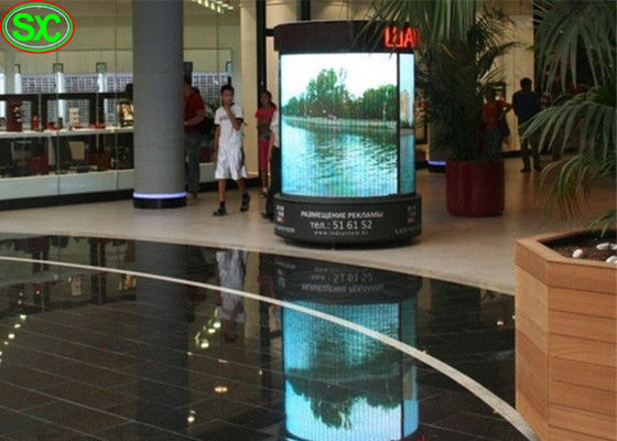 Giá tốt Màn hình LED quảng cáo toàn màn hình màu P4 trong nhà mềm mạiCylindrical cho sự kiện trực tiếp trực tuyến