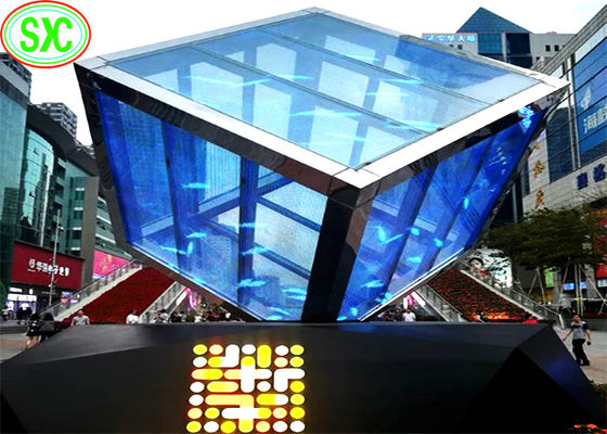 Giá tốt Màn hình hiển thị video trong suốt LED P7.8125 Mm đầy đủ màu sắc cho quảng cáo ngoài trời trực tuyến
