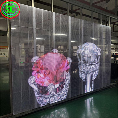 Giá tốt Kiểm soát nước IP43 P7.82-7.82 Tường video LED trong suốt Giải pháp hiển thị cuối cùng cho doanh nghiệp trực tuyến