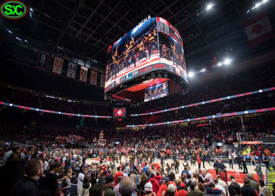 Bảng quảng cáo chu vi LED vuông, sân vận động P5 hiển thị cho chương trình trực tiếp