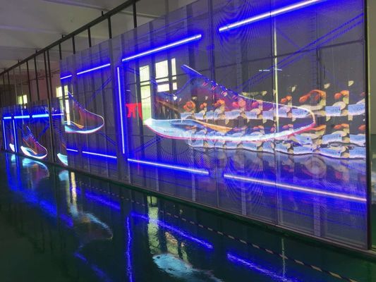 Giá tốt 1R1G1B Màn hình màn hình LED trong suốt IP43 62500 Dots/Sqm 3 năm bảo hành trực tuyến