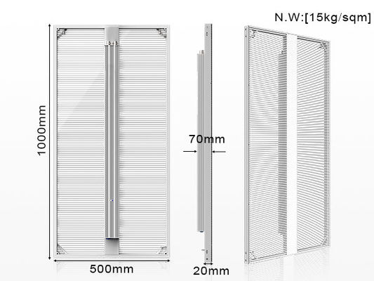 Nội thất P3.9-7.8 Màn hình hiển thị LED trong suốt màu sắc đầy đủ Smd Curved Led Video Wall Glass Led Screen For Showcase