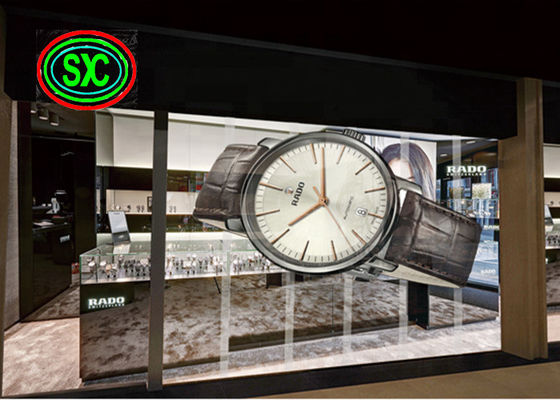 Trung tâm mua sắm trong nhà Thang máy Quần áo trang sức Quảng cáo P3.91 Màn hình LED trong suốt