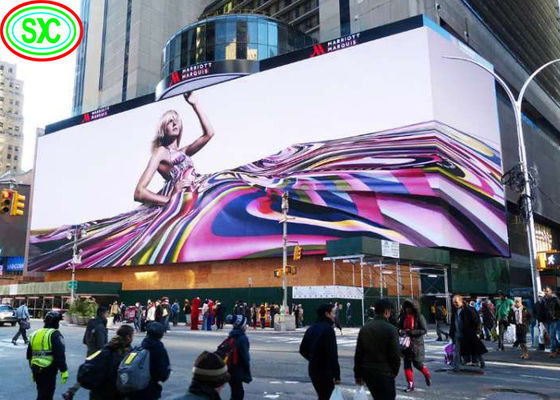 Màn hình LED màu đầy đủ ngoài trời có hình dạng L cao cho quảng cáo thương mại 1/4 Scan L hình dạng P8 ngoài trời